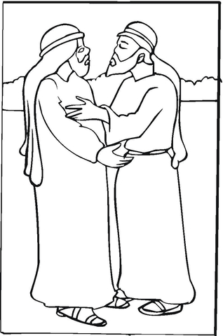 Jacob And Esau  Coloring Page